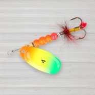 Блешня обертова ZEOX Dominator № 4, 9г, колір 014 Fluo Tiger